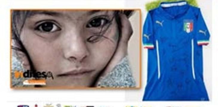 Cifra record per la maglia dell’Italia nell’asta a favore della campagna “Indifesa”