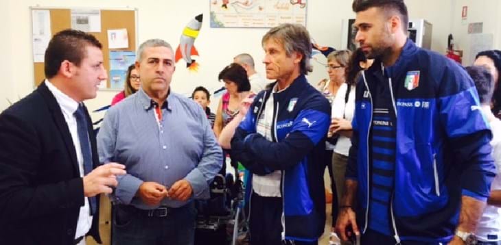 Oriali e Sirigu in visita al Centro di Riabilitazione per Disabili di Partinico