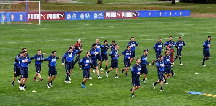 Ultimo allenamento a Coverciano, oggi pomeriggio la partenza per la Bulgaria
