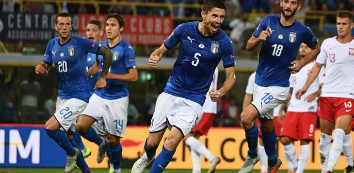 Jorginho risponde a Zielinski, inizia con un pareggio il cammino nella Nations League