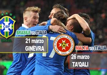 Il programma della Nazionale (Brasile/Malta)