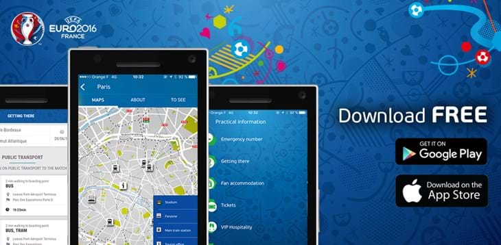 Dalla UEFA l'app gratuita 'Fan Guide' di EURO 2016