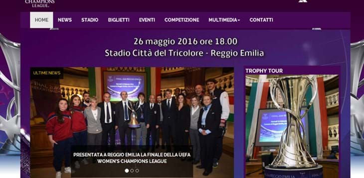Women’s Champions League: on line il sito dedicato alla finale di Reggio Emilia