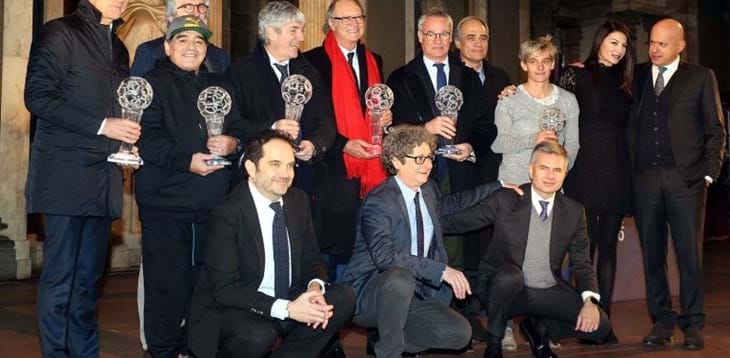 A Palazzo Vecchio sfilano le nuove stelle della ‘Hall of Fame del calcio italiano’