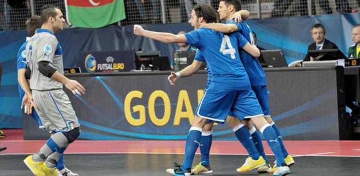 Futsal Euro 2014: Azzurri ai quarti, 7-0 all'Azerbaigian
