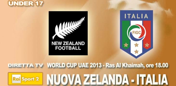 Mondiale Under 17: alle 18.00 in campo contro la Nuova Zelanda